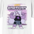thumbnail image 2 of Steven Universe Amethyst Flexing Pose Adult White Short Sleeve Tee-XS, 2 of 4