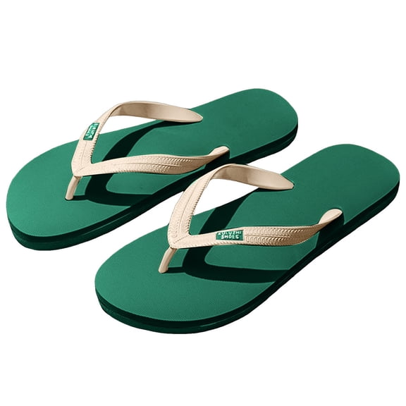 Flat Flip Flops for Women Comfortable Non Slip Bathroom Shower Sandals Slip On Lightweight Thongs Sandal White Size 8