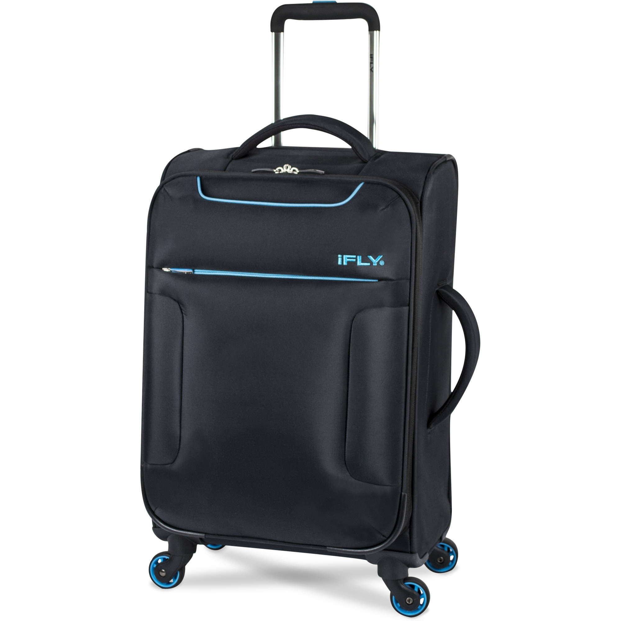 iFLY SoftSided Carry On Luggage Fuzion 20, Black and Blue