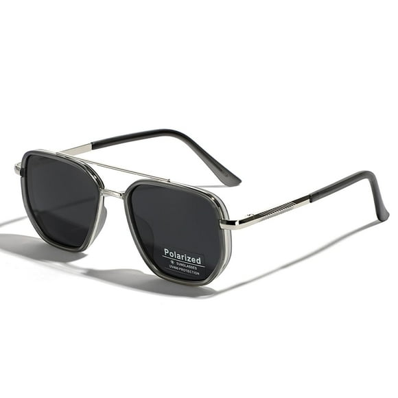 Gafas de Sol Weiyuchen Polarizadas TR90 Vintage Cuadradas Plata