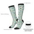 thumbnail image 4 of Balery Floral In Teal Calcetines novedosos Calcetines deportivos Calcetines hasta la rodilla Calcetines de algodón Calcetines originales y geniales, 4 of 6