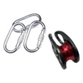 thumbnail image 2 of DYNWAVECA 22 KN Single Rope Pulley Block, Single Pulley with Fixed Side Plate, Pulleys for Cave Camps, Pulleys Made of High-strength Aluminum Alloy with Hook, 2 of 9
