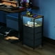 thumbnail image 1 of Mesa Auxiliar FurnitureR con Luz LED y 3 Cajones Negro, 1 of 7