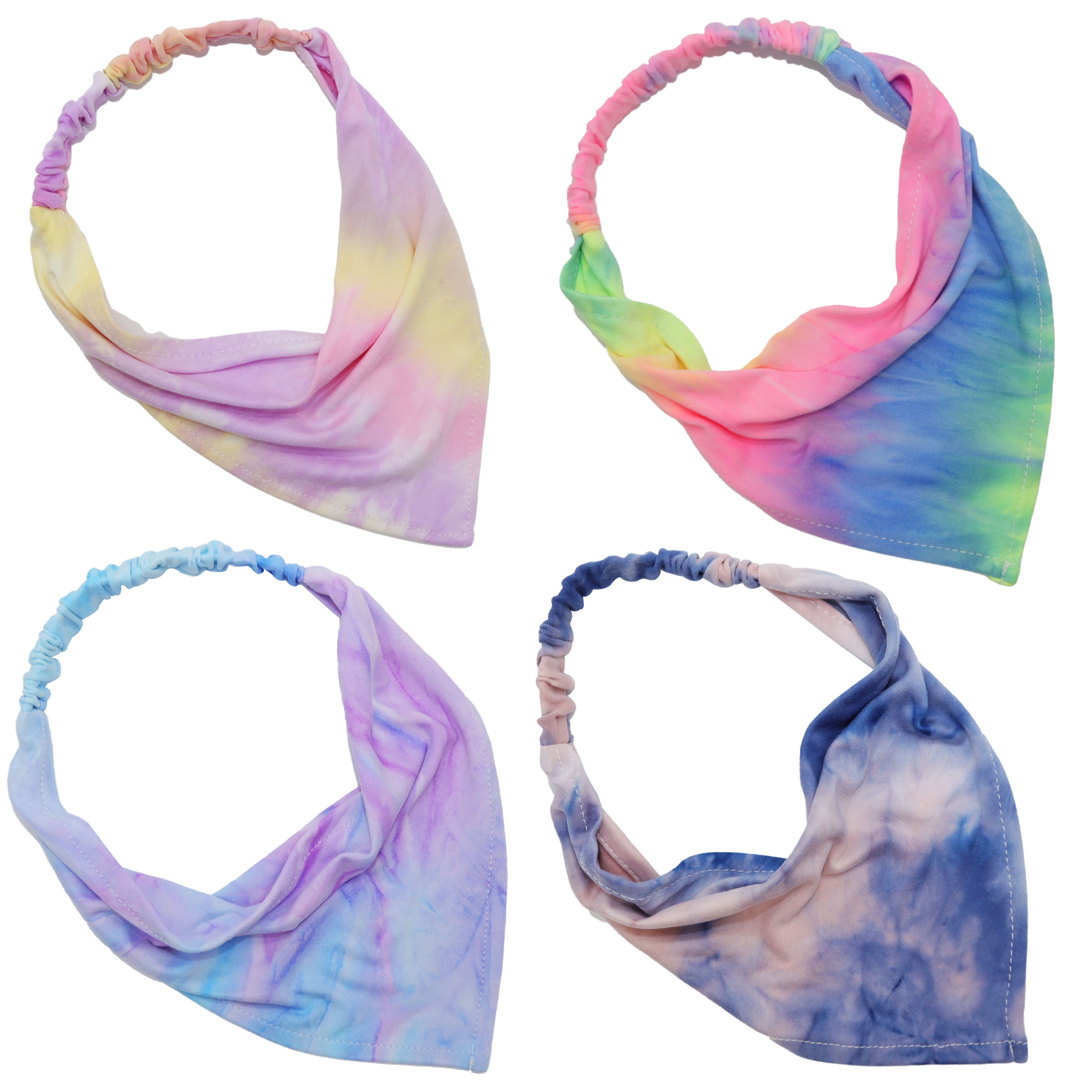 Frog Sac 4 Pcs Tie Dye Scarf Headbands Bandana Headband Set Walmart Com