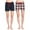 Black, variant on Ashford & Brooks Women's 2 Pack Soft Flannel Plaid Pajama Lounge Sleep Shorts Bottoms