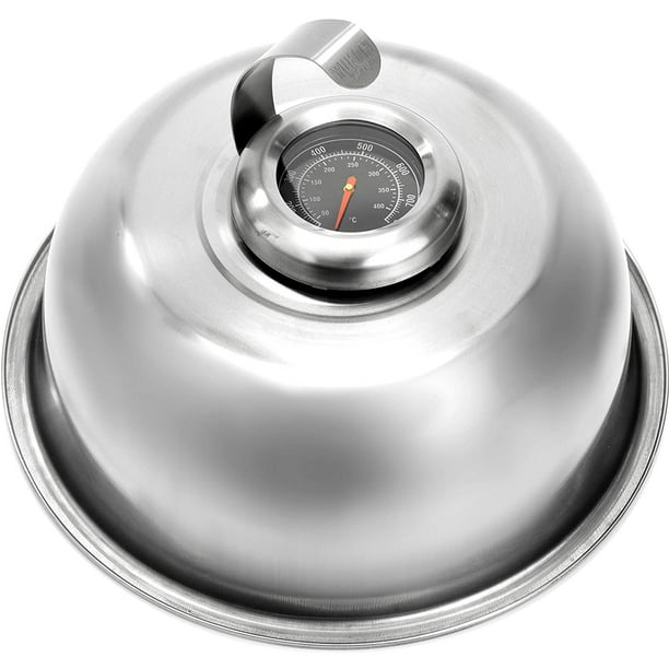 Yukon Glory Cheese Melting Dome Griddle Cover with Builtin Thermometer