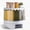 White(new), variant on 20 lbs  Grain Dispenser, 360° Rotating Storage Container, 6 Grid Food Dispenser with Sealed Lid, Suitable  for Grains, Beans, Rice, Peanut, Barley