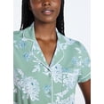 thumbnail image 4 of Joyspun Women's Dreamy Soft Collection Notch Collar Top and Shorts Pajama Set, 2-Piece, Sizes XS-3X, 4 of 5