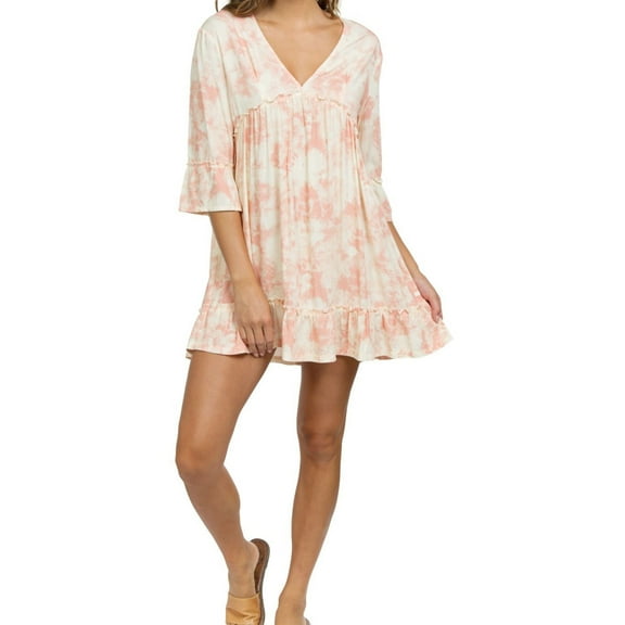 Hurley Womens Bell Sleeve A-line Dress, Pink, X-Small