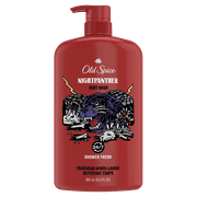 (2 pack) Old Spice Body Wash for Men, NightPanther, Long Lasting Lather, for All Skin Types, 30 fl oz
