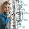 thumbnail image 3 of Blackout Kids Curtains,Black Controllers Games Icons White Pattern Childrens Insulated Curtains Set Of 2,Bedroom Essentials,Toddler Room Decor 42"x84", 3 of 5