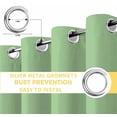 thumbnail image 6 of Light Sage Green Blackout Curtains for Bedroom/Living Room, Thermal Insulated Kitchen Curtains, Solid Color Farmhouse Green Grommet Darkening Window Treatment Drapes 42"x63"x2, 6 of 8