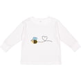 thumbnail image 3 of Inktastic Cute Flying Bumble Bee Boys or Girls Long Sleeve Toddler T-Shirt, 3 of 5