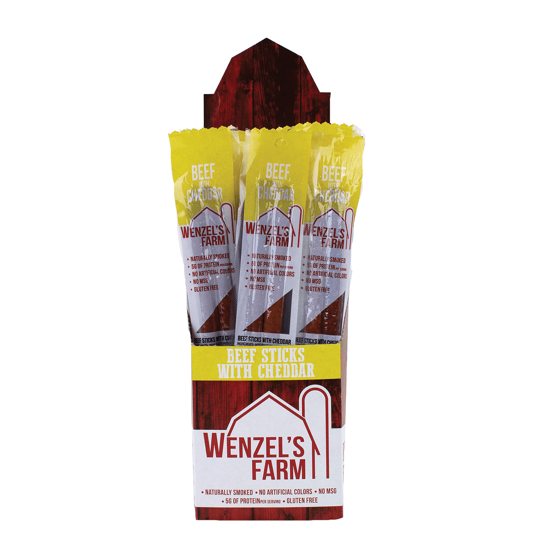 Wenzel's Farm Beef and Cheddar Sticks, 2 oz., 2 Count
