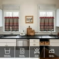 thumbnail image 4 of Boho Kitchen Curtains for Windows – Rustic Tribal Floral Print Cafe Curtains, Vintage Bohemian Geometric Panels for Home Décor, 4 of 7