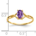 thumbnail image 3 of 14k Yellow Gold Amethyst Birthstone Ring February, 3 of 10