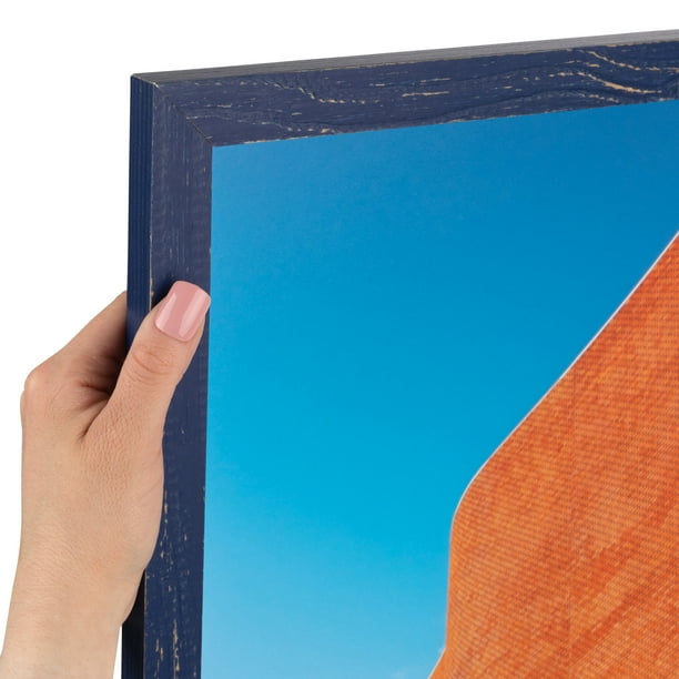 ArtToFrames 11x14 Inch Navy Blue Picture Frame, This Blue Wood Poster