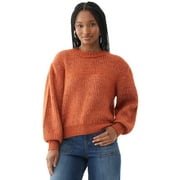 Scoop Women’s Cropped Balloon Sleeve Sweater