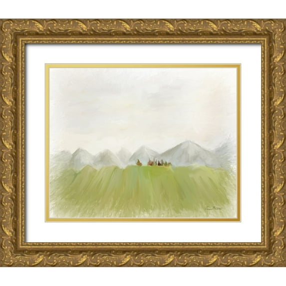 Murdock, Ramona 24x20 Gold Ornate Wood Framed with Double Matting Museum Art Print Titled - Hill Top Away