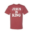 thumbnail image 2 of Jesus Is King Bible Scripture | Mens Christian Graphic T-Shirt, Vintage Heather Red, Small, 2 of 3