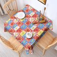 thumbnail image 2 of Pioneer Flower Floral Print Pattern Square Tablecloth, Waterproof Wipeable Spillproof Washable Table Cover for Home Kitchen Party Decor, 52"x52", 2 of 6