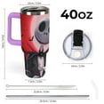 thumbnail image 3 of Jack Skellington 40 Oz Large Capacity Car Cup With Lid And Straw Stainless Steel Tumblers Cup With Handle For Women And Men, 3 of 8