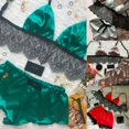 thumbnail image 2 of Ropa interior sexy de satén de seda para mujer, pijamas, tops cortos, conjuntos de bralette y bragas, ropa interior suave para niñas, tops, bragas, traje de encaje, 2 of 6