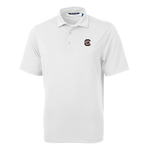 Men's Cutter & Buck White South Carolina Gamecocks Virtue Eco Pique Recycled Polo