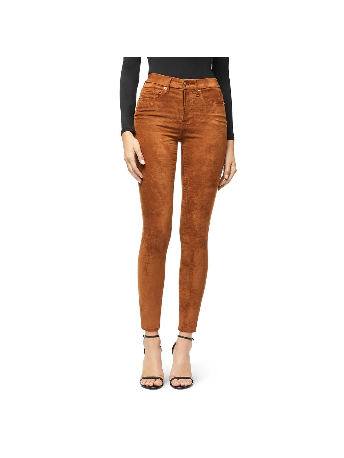 Good American Womens Faux Suede Skinny 