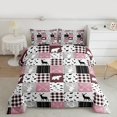 thumbnail image 2 of Homewish Deer Moose Bear Full Size Comforter Sets for Teens, Rustic Jungle Hunting Bedding Comforter Set, Pink Rustic Plaid Reversible Bedding Sets, Luxury Bedroom Decor, 3 Pieces, 2 of 8