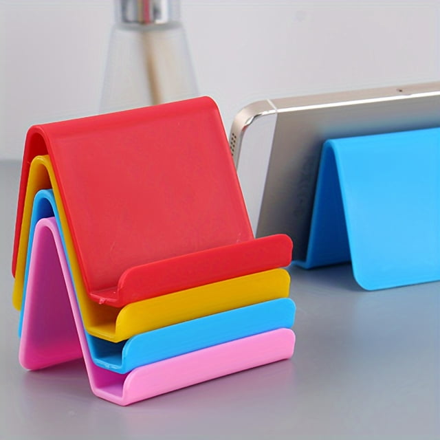 2pcs Plastic Solid Color Mobile Phone Stands, Desktop Mobile Phone Stands, Mobile Phone Tablet Stands, Compatible With Most Mobile Phones And Tablets, Suitable For Home
