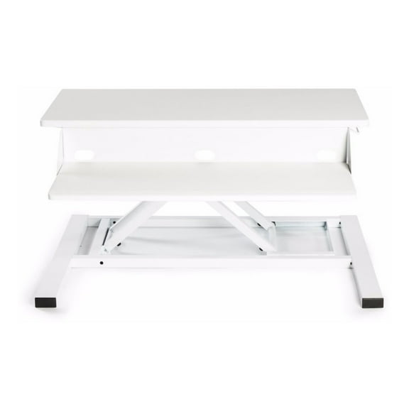 Two-Tier Pneumatic Standing Desk Converter - White