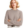 thumbnail image 5 of Stralyhd Sweaters for Women Anti Pilling Knit Long Sleeve Crew Neck Casual Ribbed Knit Pullover Tops Loose Casual Basic Winter Outfits Khaki XXL, 5 of 5