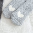 thumbnail image 4 of EQWLJWE Woman's Girls Cute Coloer Heart Cat Paw Print Thicken Coral Fleece Keep Warm Socks Sox Socks Holiday Clearance, 4 of 5