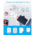 thumbnail image 5 of South  Travel Plug Adapter, Type M Power Adapter with 2 AC Outlets 3 USB Ports(2 USB C) for  to South  Botswana Namibia India Nepal Bhutan Sri Lanka, 5 of 7