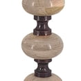 thumbnail image 4 of 23, 18, 14 Inch Set of 3 Candleholders in Pillar Accent Wood Orbs, Brown- Saltoro Sherpi, 4 of 5