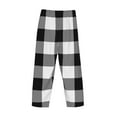 thumbnail image 5 of Disketp White And Black Plaid Pattern Men'S Pajama Pants - Ultra Soft Fleece Sleep And Lounge Pants (Size: S-Xxl), 5 of 9