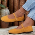 thumbnail image 5 of Ballet Flats for Women Slip On Square Toe Formal Wedding Flats Shoes with Low Arch Fashion Soft Sole Loafers Canvas Retro Shoes Brown 42, 5 of 9