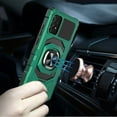 thumbnail image 2 of For Samsung Galaxy A23 5G Dropproof Shockproof Kickstand Ring Stand Phone Case Cover With Tempered Glass Screen Protector - Green, 2 of 5