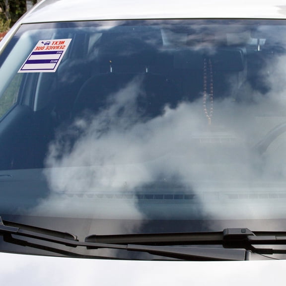OULII Wear-Resistant Blue Car Service Sticker Easy Peel Adhesive Label