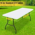 thumbnail image 5 of Rectangle Tablecloth, Elastic Fitted Flannel Backed Vinyl Tablecloths for 6ft/8ft Folding Tables, Waterproof Wipeable Table Covers for Indoor, Outdoor, Picnic and Camping 30"x72"/96" Changmaius, 5 of 6