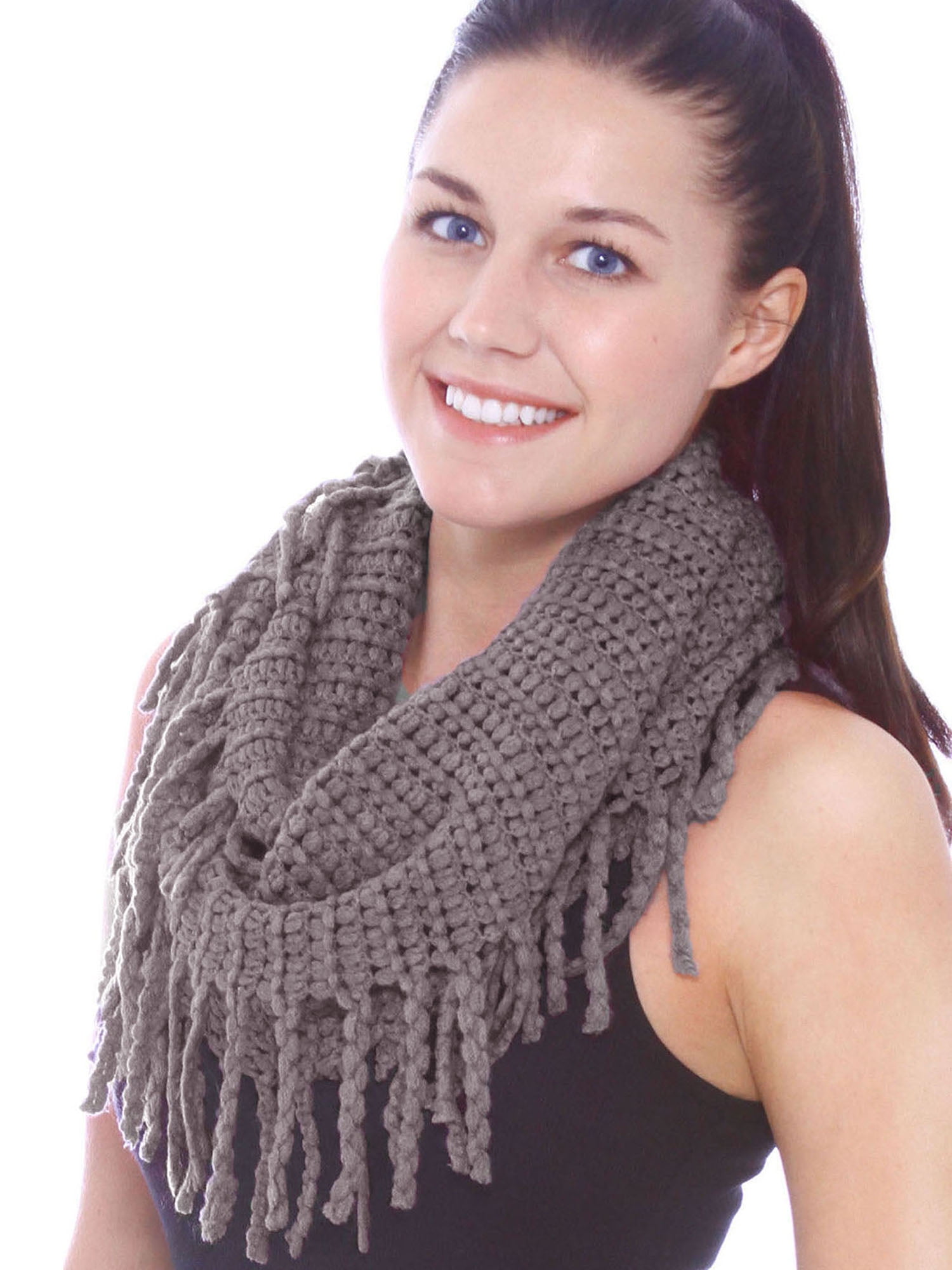 warm-infinity-scarf-in-knit-pattern-w-tassels-crochet-circle-scarf