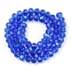 thumbnail image 3 of Electroplate Glass Beads Strands Half Rainbow Plated Faceted Rondelle Medium Blue 6x5mm Hole: 1mm about 85~88pcs/strand 16.1~16.5 inch(41~42cm), 3 of 4
