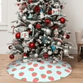 thumbnail image 5 of Lsque Hand Drawn Strawberry Print Christmas Tree Skirt, Tree Skirt with Ties or Velcro, Perfect for Holiday Decorations, Halloween, and New Year-48", 5 of 7