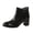 Black, variant on Women's Pearl Trim Ankle Boots Block Heel Side Zipper Booties Trendy Fall Winter Footwear Fashion Party Shoes Comfortable Walking Black Women Sandal