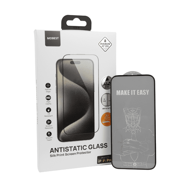 MOBEST, Mica de Cristal Templado HD para Apple iPhone 17 Pro Max , Colores Más Nítidos y Protección Total