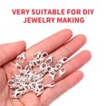 thumbnail image 5 of HONMEET Alloy Lobster Claw Clasps Silver for DIY Jewelry Making 100Pcs, 5 of 6