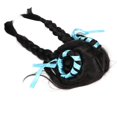 thumbnail image 4 of Long Black Wig Braiding Easy Adjust Firmly Wear Cartoon Costume Wigs for Cosplay Party, 4 of 5