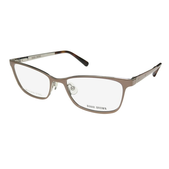NEW BOBBI BROWN THE MALLORY WOMENS/LADIES CAT EYE FULL-RIM SOLID NUDE AUTHENTIC BRAND NAME CAT EYE FRAME DEMO LENSES 50-16-135 SPRING HINGES EYEGLASSES/EYE GLASSES