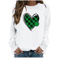 thumbnail image 2 of Chandail en Molleton Oversize 2023 pour Femmes Chemises Unies Col Rond Manches Longues Hauts Blouse Imprimée Coupe Ample Hauts pour Femmes, 2 of 5